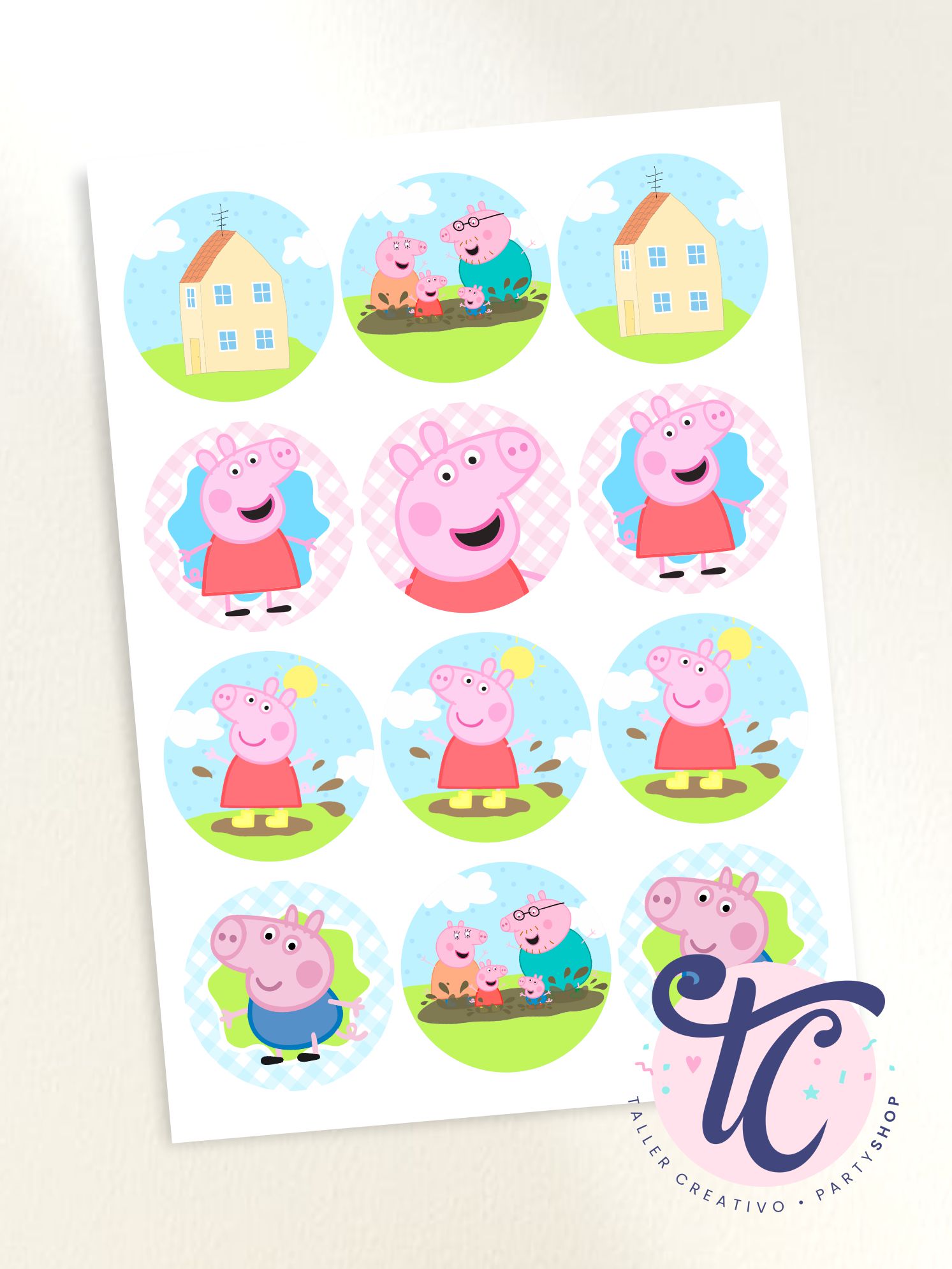 Sticker Peppa Pig Mix X12 Taller Creativo