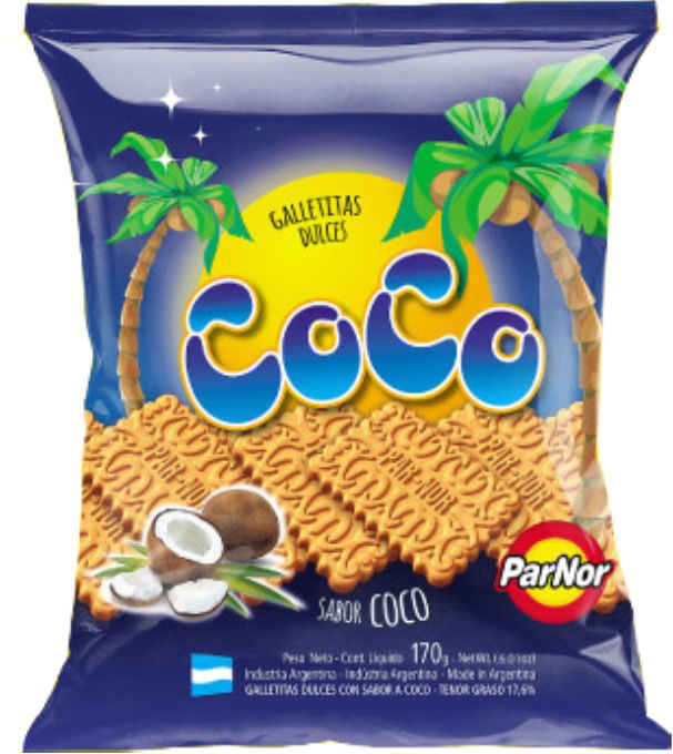 GALLETITAS SECAS PARNOR COCO 170 GR