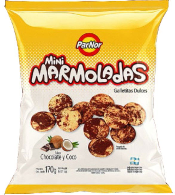 GALLETITAS SECAS PARNOR MARMOLADAS 170 GR