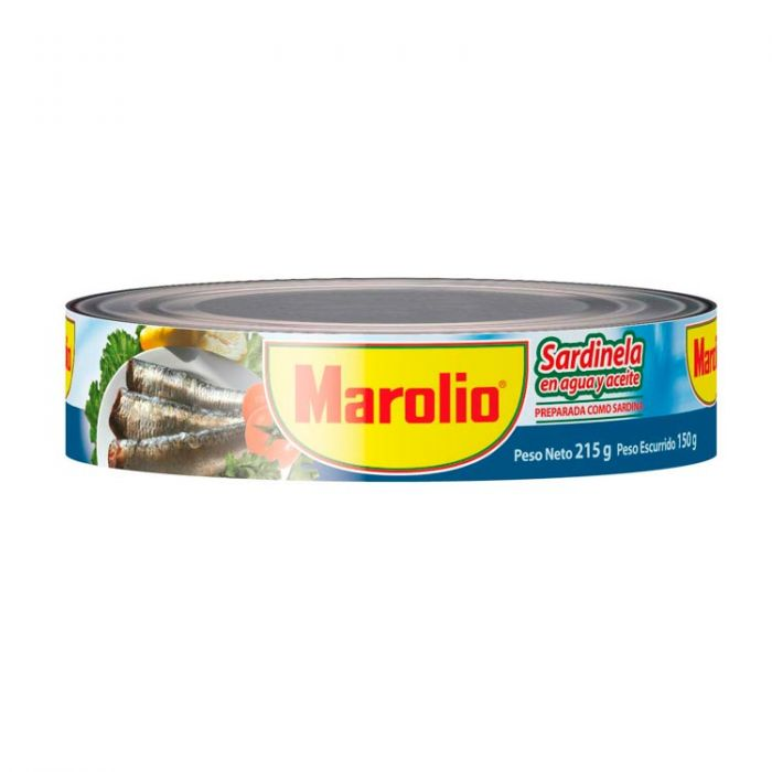 SARDINELA MAROLIO EN ACEITE Y AGUA 215 GR
