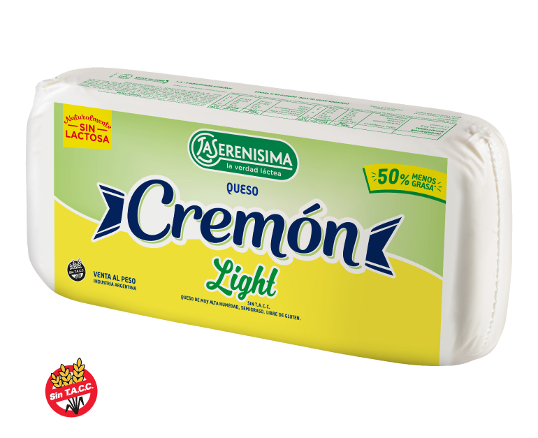 QUESO CREMOSO CREMON LA SERENISIMA LIGHT 1000 GR