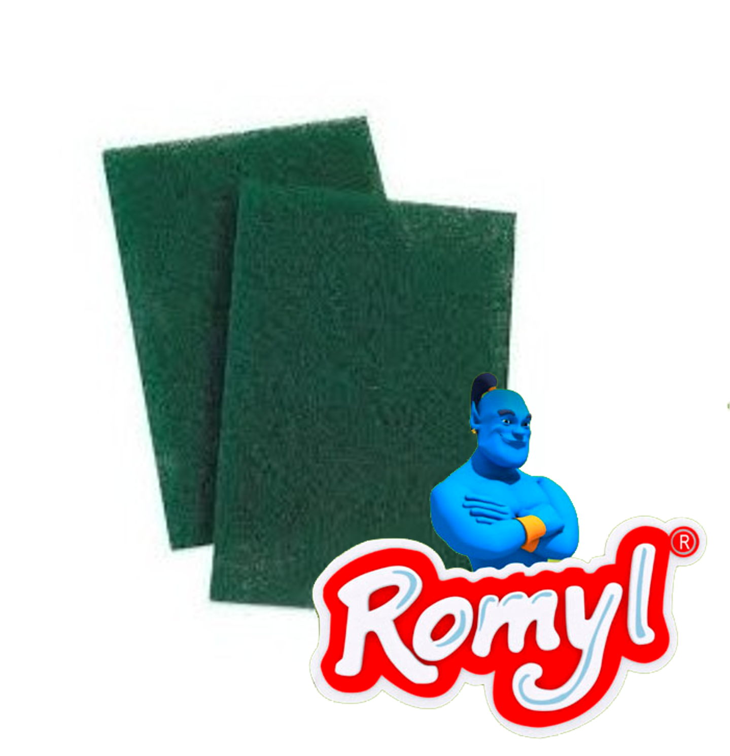 FIBRA DE ESPONJA ROMYL CHATA VERDE MULTIUSO 2 UND