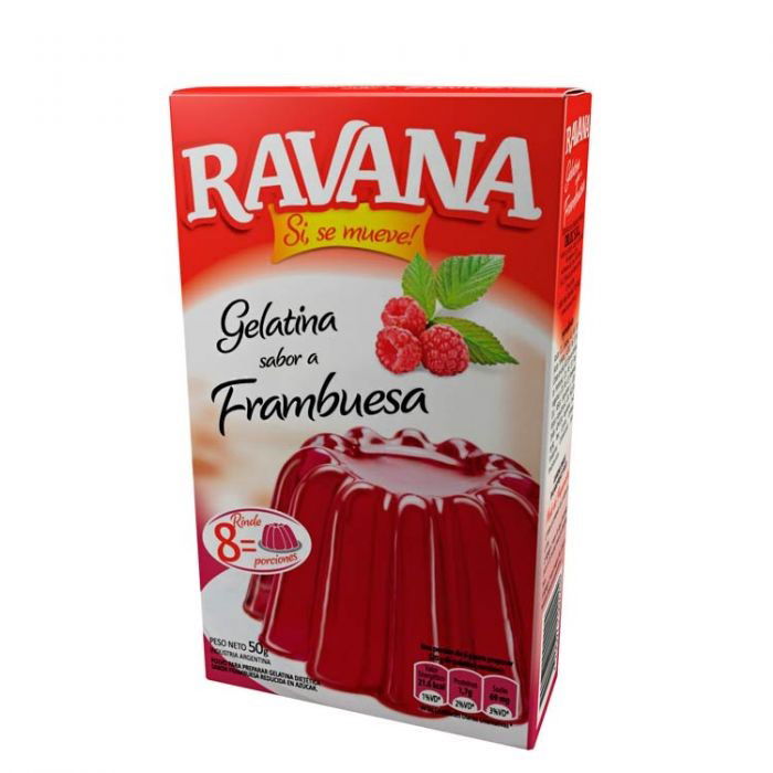 GELATINA RAVANA FRAMBUESA 50 GR