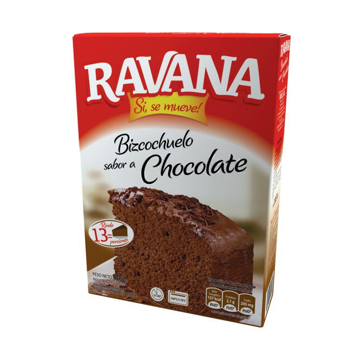 BIZCOCHUELO CHOCOLATE RAVANA 540 GR