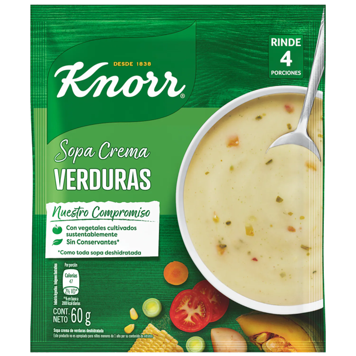 SOPA CREMA KNORR VERDURAS 60 GR