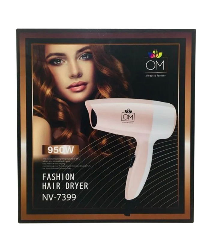 SECADOR DE PELO OM PIMK/WHITE *950W