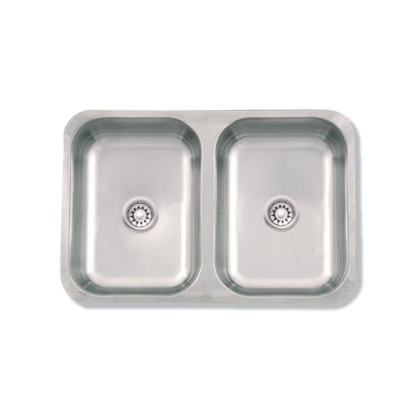 BACHA ACERO INOXIDABLE DOBLE MOD. ECO 104E 57X37X15