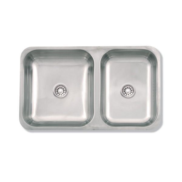 BACHA ACERO INOXIDABLE DOBLE MOD. ECO 105E 64X37X15