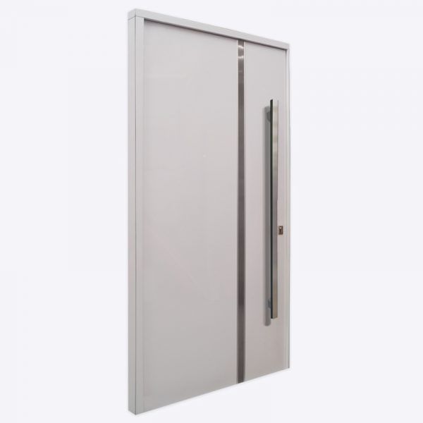 PUERTA PAVIR PESADA PIVOTANTE BLANCA/GRAFITO CIEGA 1.00X2.00