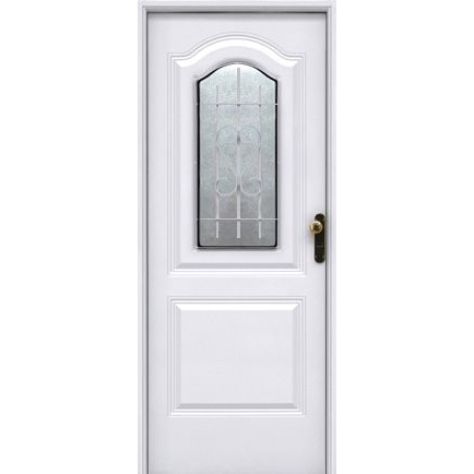 PUERTA PAVIR PESADA C/PINTURA EPOXI MOD. FIRENZE CON VIDRIO 0.80×2.00