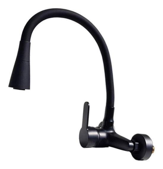 MEZCLADORA MONOCOMANDO SEUL NEGRA PARED MESADA