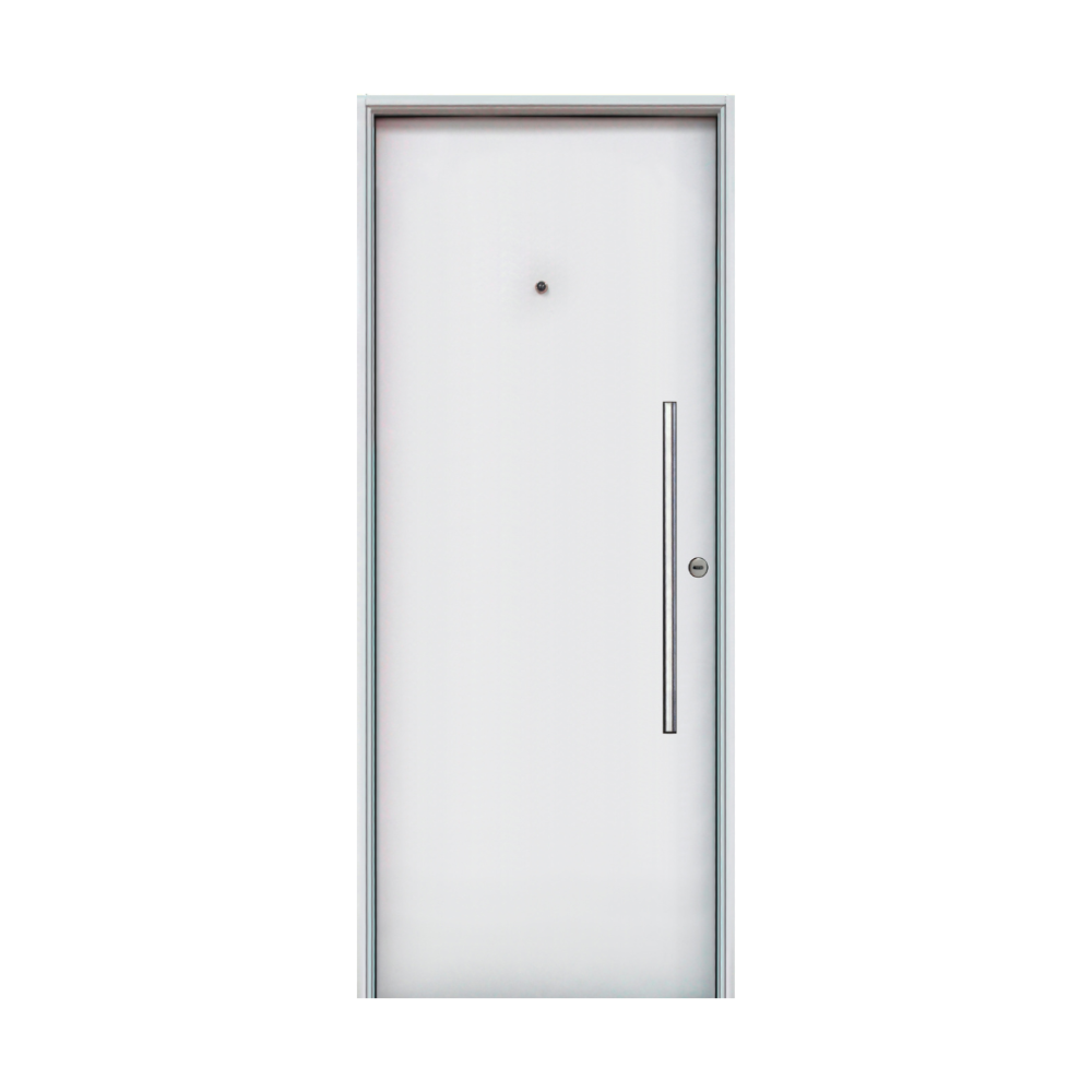 PUERTA PAVIR PESADA C/PINTURA EPOXI MOD. LISA C/BARRAL 0.80×2.00
