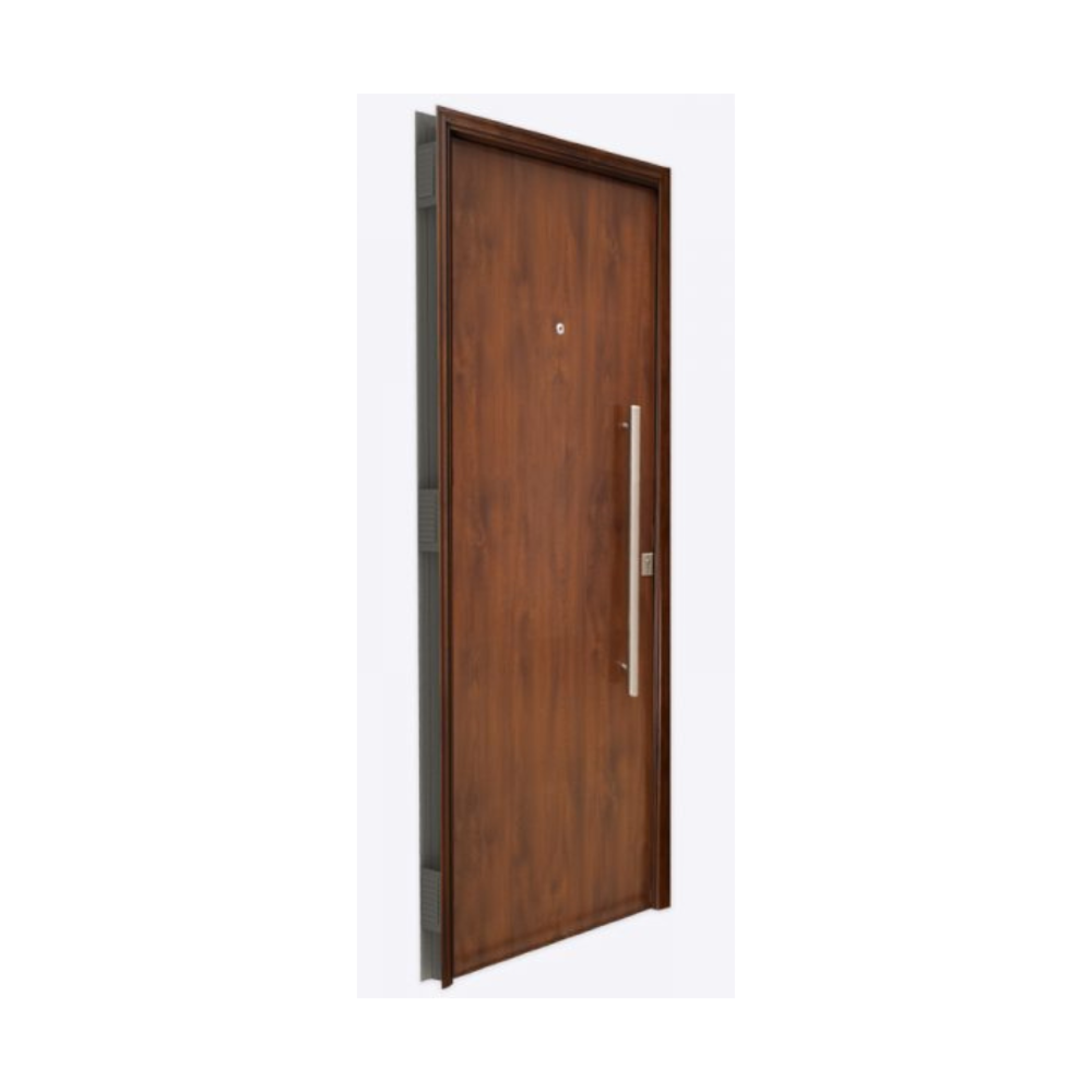PUERTA PAVIR PESADA SIMIL MADERA MOD. LISA CAOBA 0.80×2.00