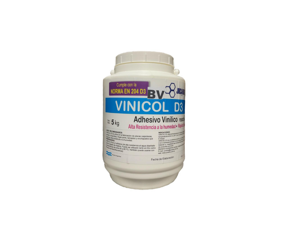 ADHESIVO VINILICO PVA VINICOL D3 X 5 KG.