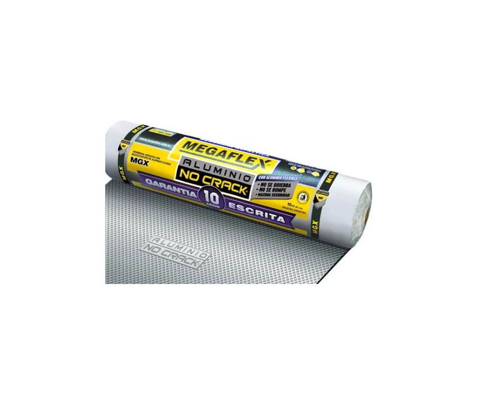 MEMBRANA ASFALITICA MEGAFLEX C/ALUM. NO CRACK 40KG. (10M2)