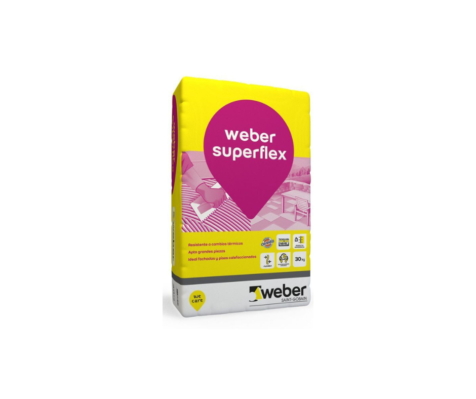 PEGAMENTO WEBER SUPER FLEX X30 KG.