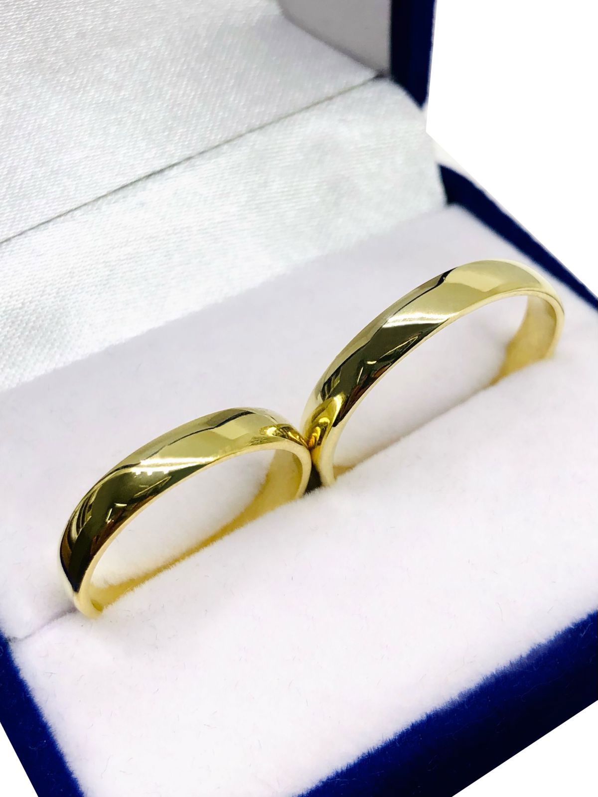 ALIANZAS ITALIANAS 3.5MM ORO 18K 6GR EL PAR (I35-60)