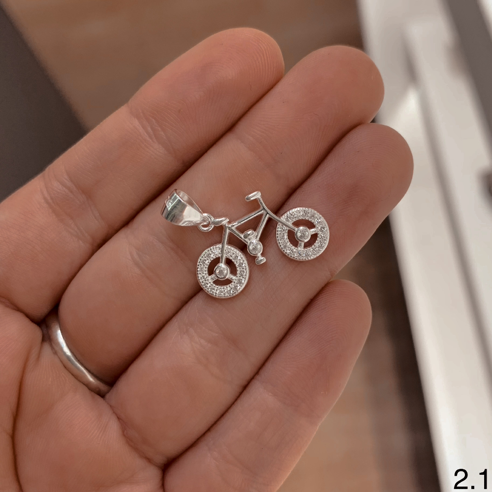 DIJE PLATA 925 BICICLETA 