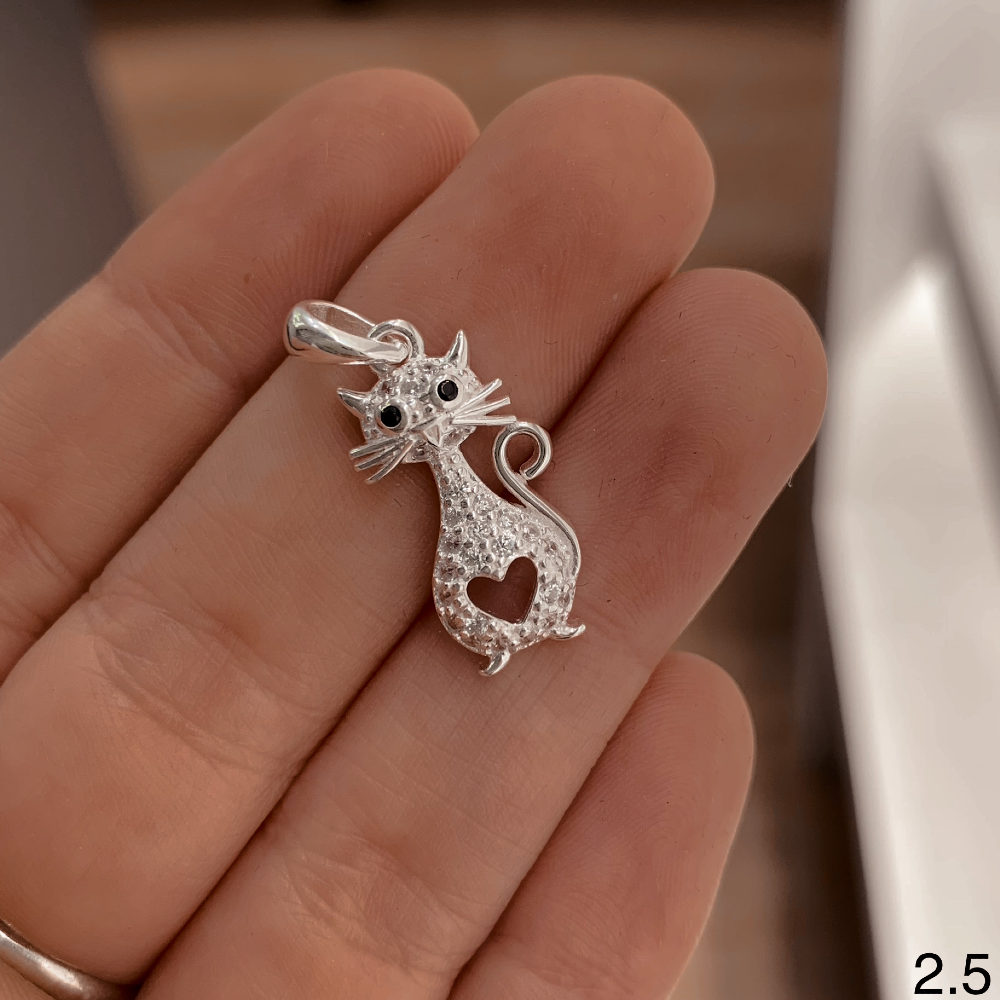 DIJE PLATA 925 GATO