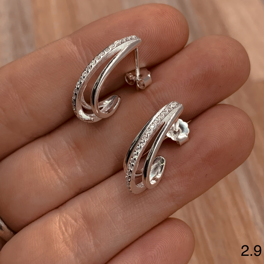 AROS PLATA 925 ARGOLLA PIEDRAS 