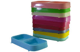 COMEDERO DOBLE CUADRADO PLASTICO	