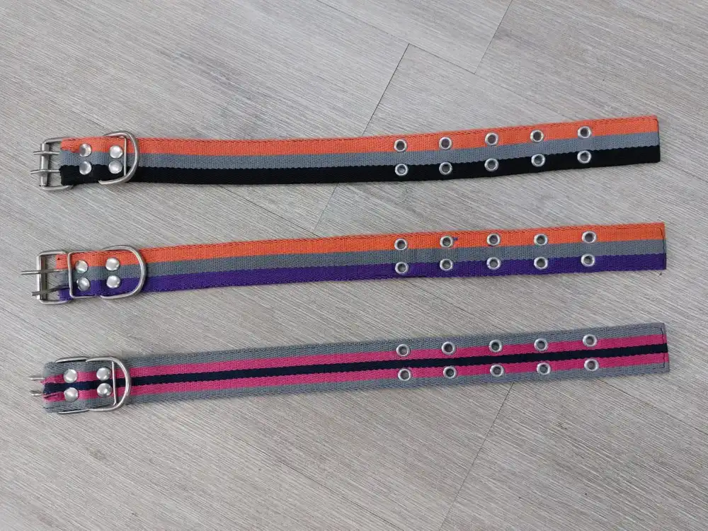 collar Nylon Doble 3 Colores 