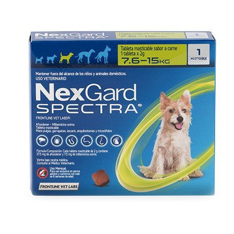 PIPETA NEXGARD SPECTRA DE 7.5 A 15 (PASTILLA)