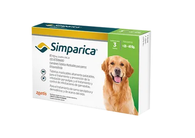 PIPETA SIMPARICA 20 A 40 KG (COMPRIMIDOS)	