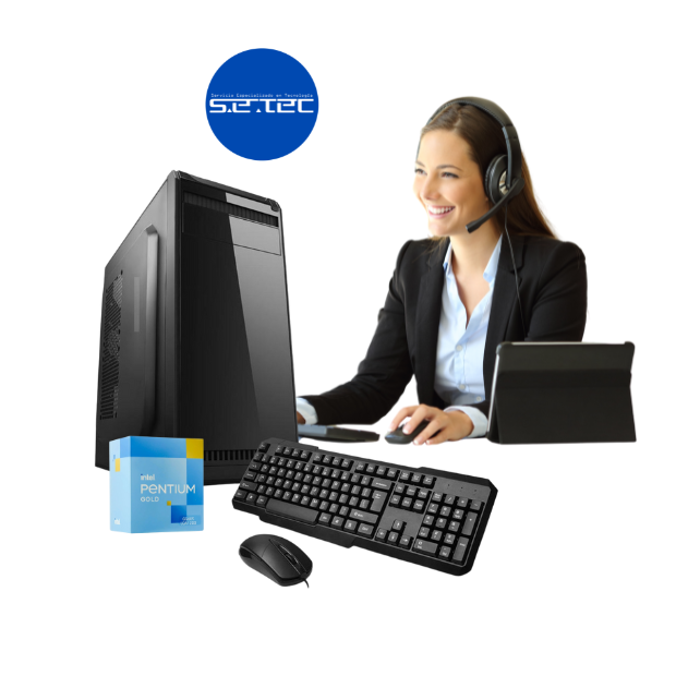PC Oficina | Pentium Gold | 4Gb Ram | 240GB SSD