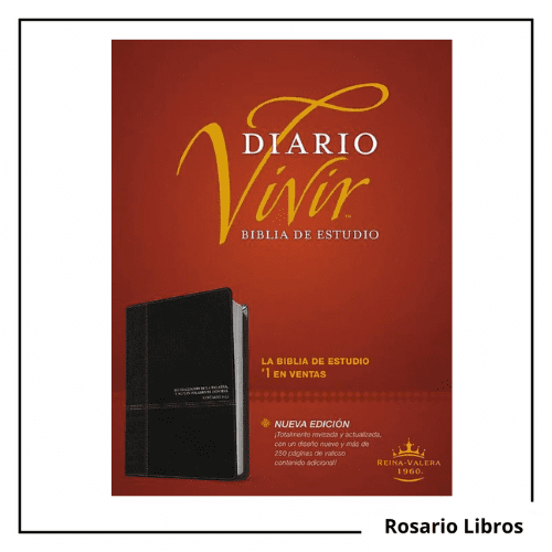 Biblia De Estudio Diario Vivir Tapa Piel Negro