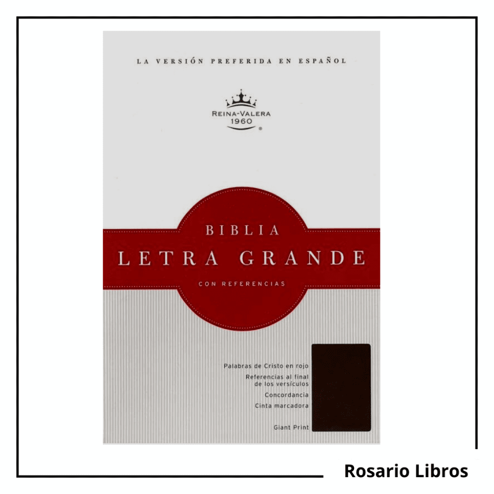 Biblia Reina Valera 1960 Letra Grande Tamaño Manual Bordo