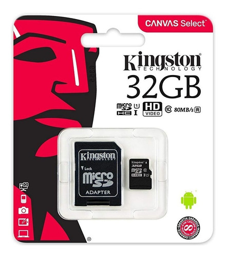 MICRO SD 32GB CLASE 10 KINGSTON