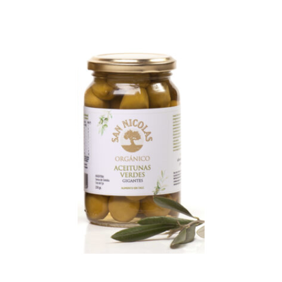 Aceitunas Verdes Vidrio 250 gr - ORGANICO