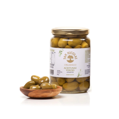 Aceitunas Verdes Vidrio 500 gr - ORGANICO