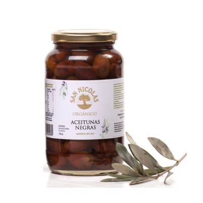 Aceitunas Negras Vidrio 500 gr - ORGANICO