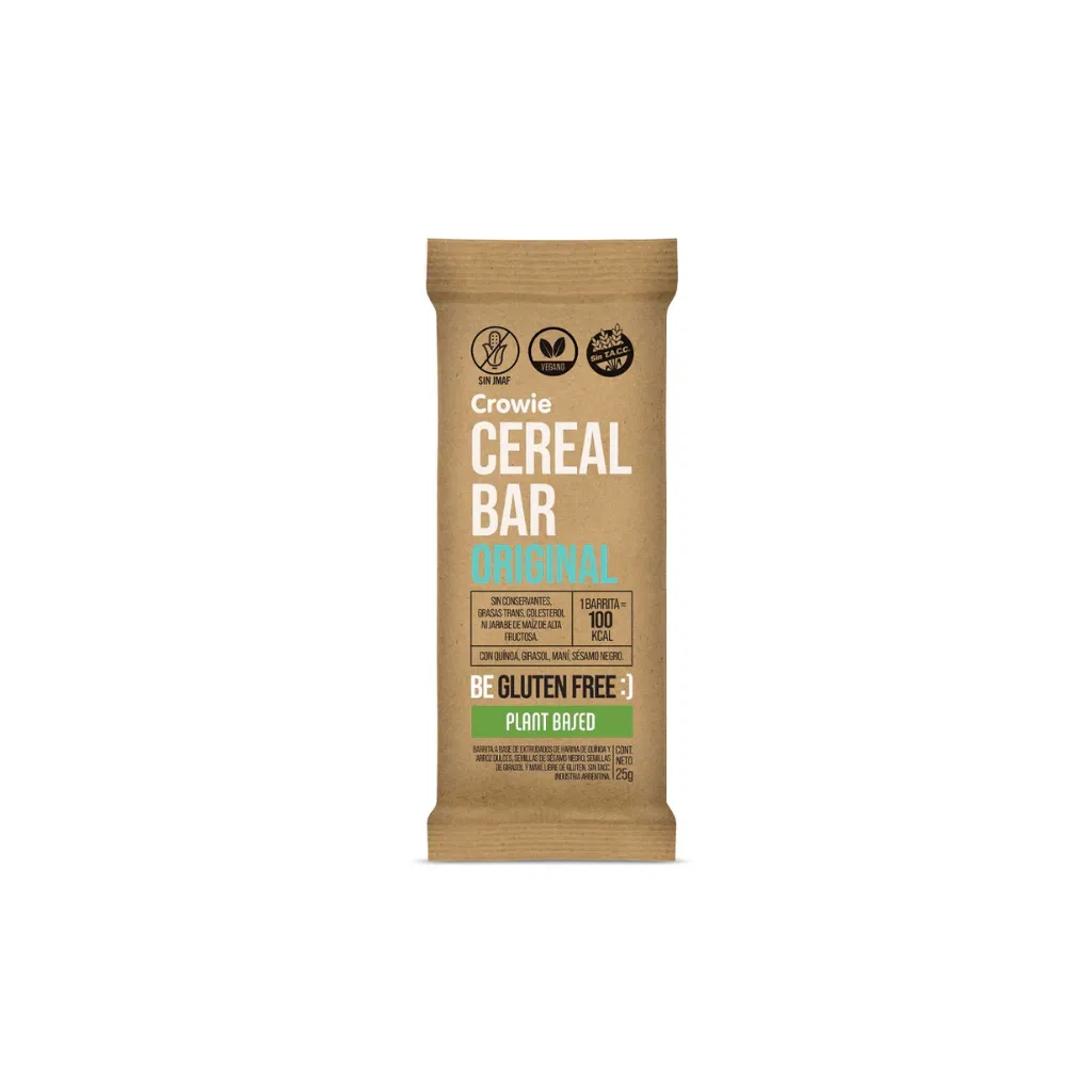 Crowie  - Barrita de Cereal Crowie Sabor Original - 25g - Sin Tacc Vegana