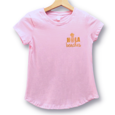 Remera Hola Beaches Rosa