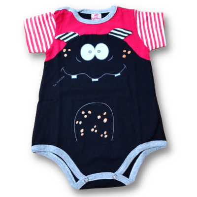 Body Monstruo Negro con Rojo