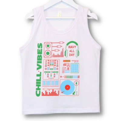 Musculosa Chill Vibes Blanca