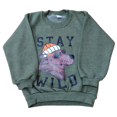 Buzo Oso Stay Wild Verde