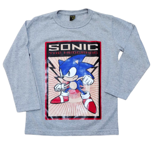 Remera Sonic Super Gris