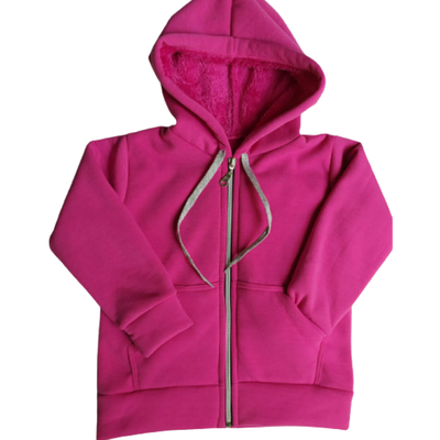 Campera con Piel Fucsia