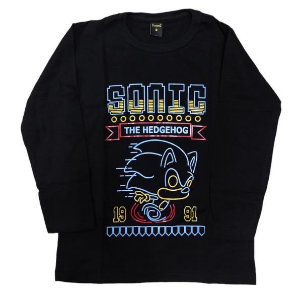 Remera Sonic 1991 Negra