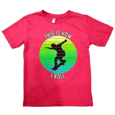Remera Patineta Círculo Roja