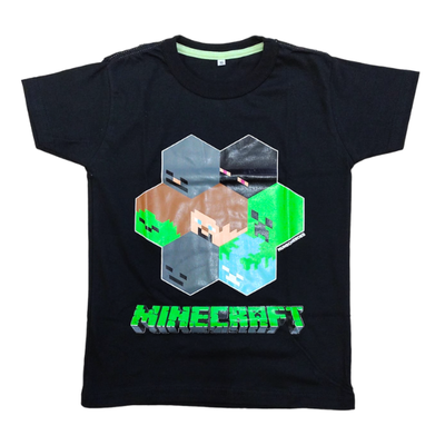 Remera Minecraft Negra