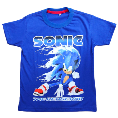 Remera Sonic Velocidad Azul