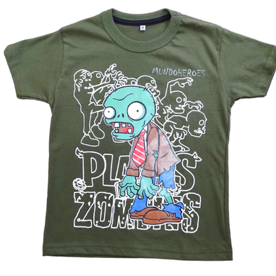 Remera Zombies Verde Brilla