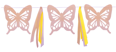Banderin Friselina Calado Mariposa Nude | Taller Creativo