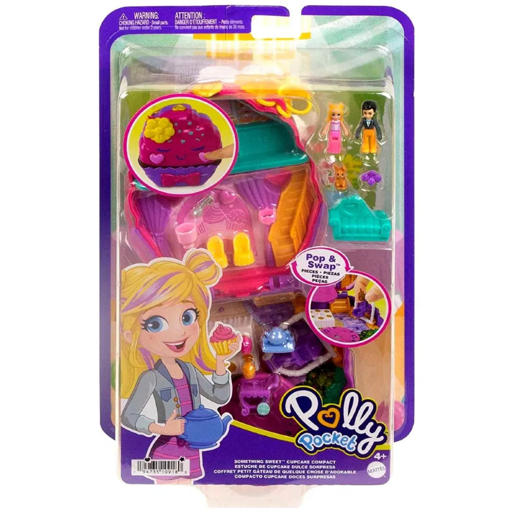 Polly Pocket Something Sweet Cupcake Compact - Mattel