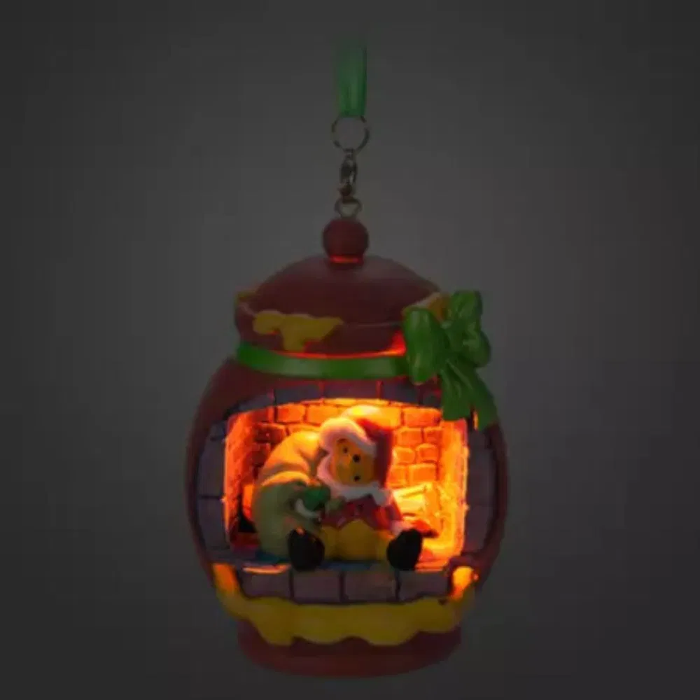 Disney Store Winnie The Pooh Ornament Navidad Con Luz Adorno